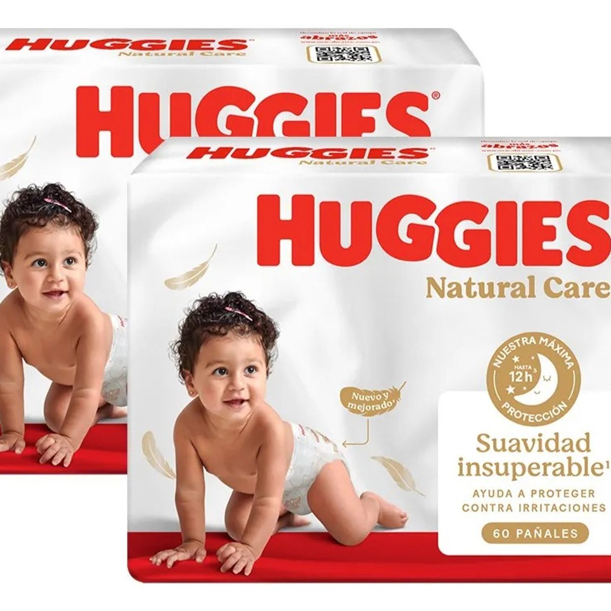 HUGGIES - Pack 2 Pañal Natural Care Xtracare Big Talla Xg 60u