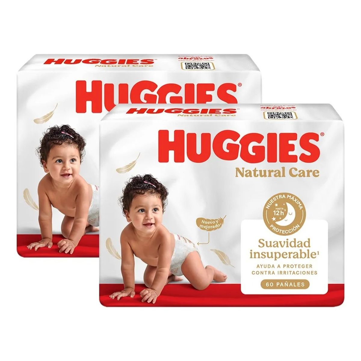 HUGGIES - Pack 2 Pañal Natural Care Xtracare Big Talla Xg 60u