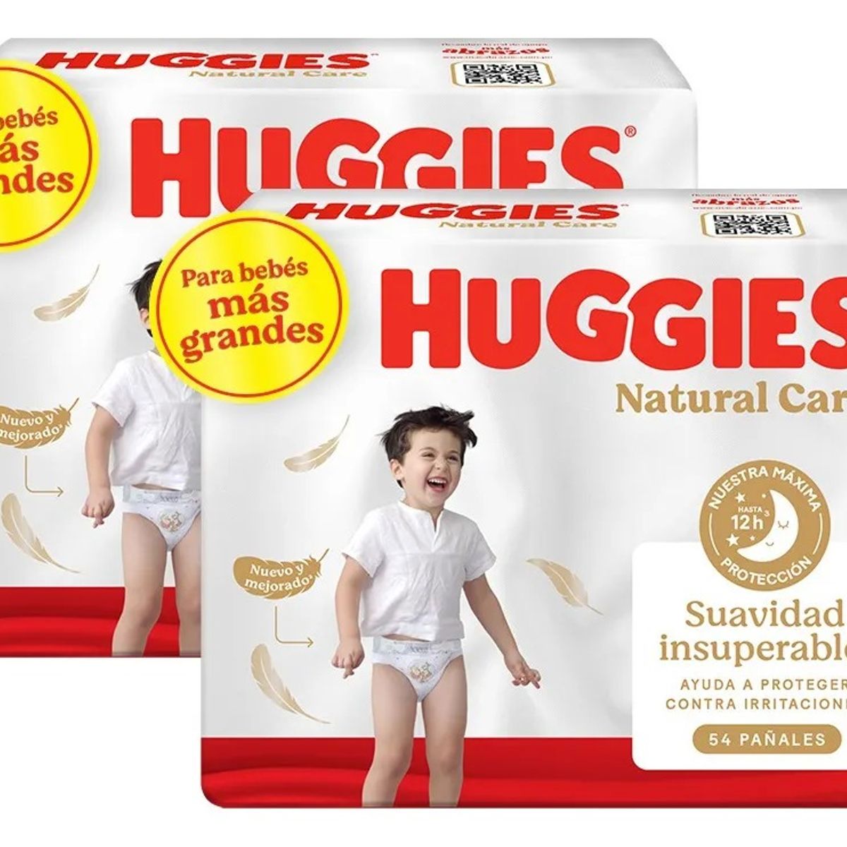 HUGGIES - Pack 2 Pañal Natural Care Bigpack Talla Xxxg 54u