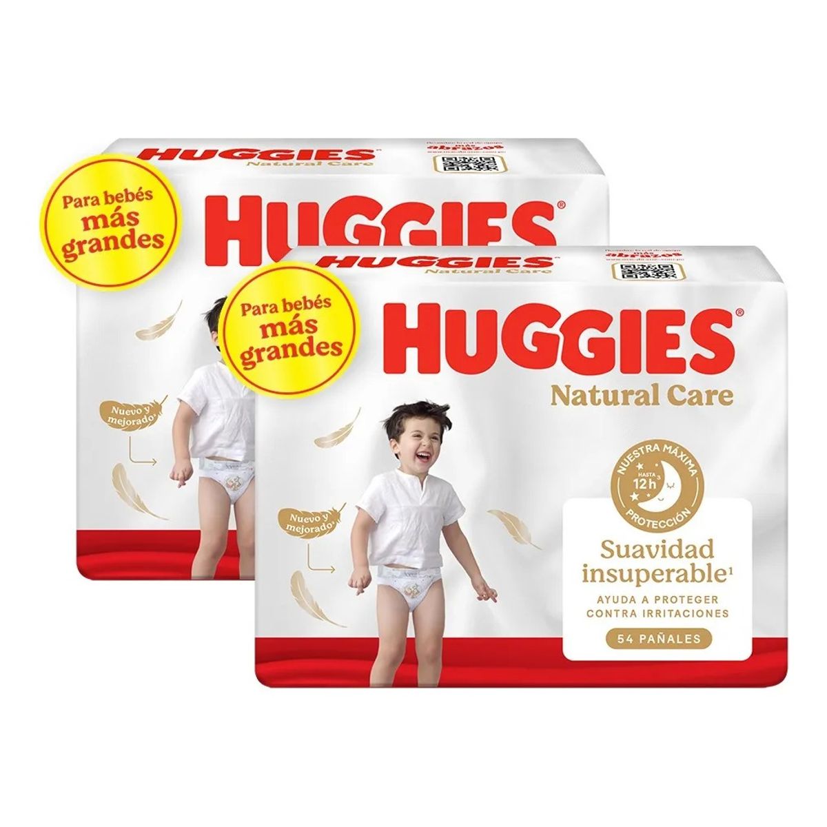 HUGGIES - Pack 2 Pañal Natural Care Bigpack Talla Xxxg 54u