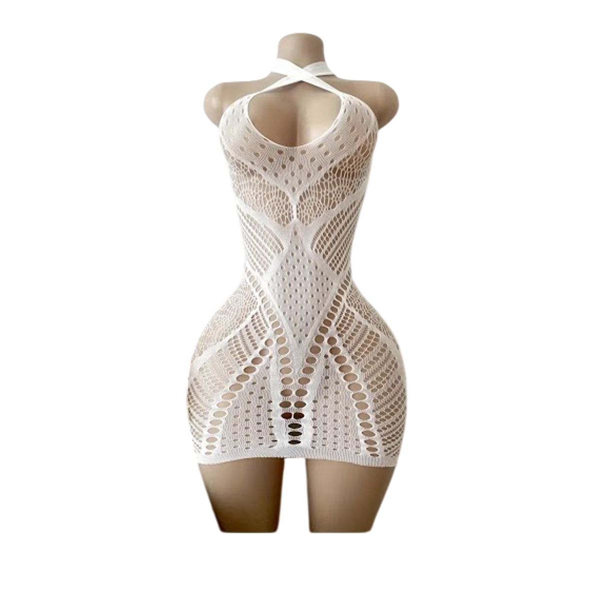 GENERICO - LENCERIA MALLA  CORPORAL CATSUIT VESTIDO