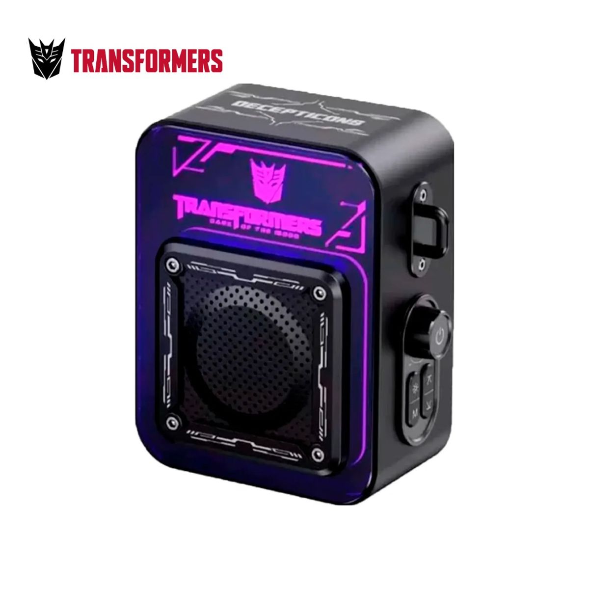 TRANSFORMERS - Parlante Portátil Bluetooth con Luces RGB Transformes TF-Y02 Negro