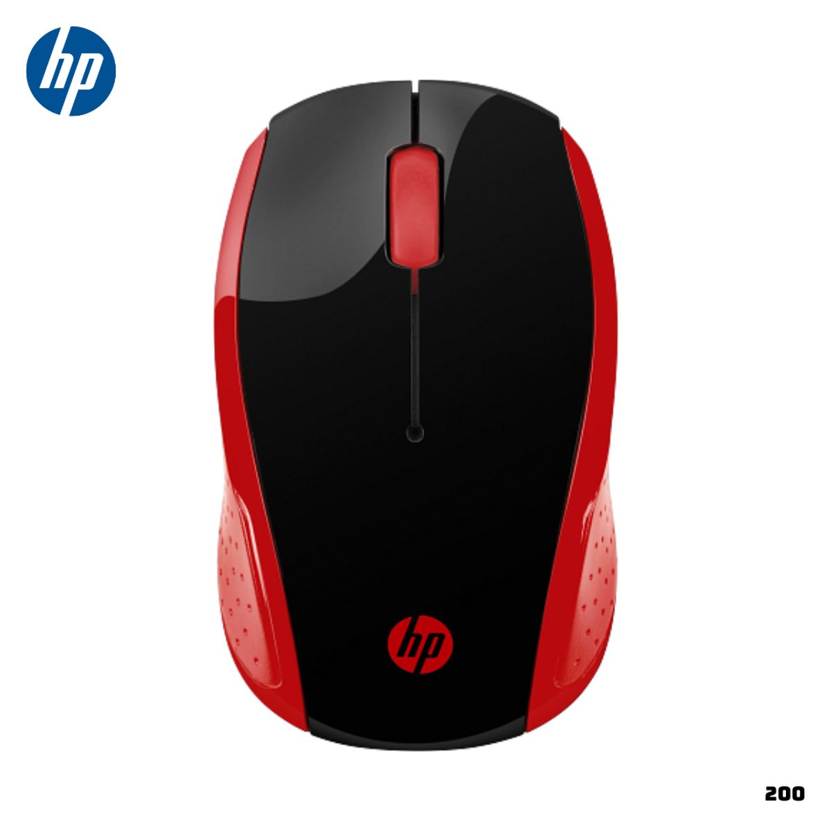 HP - MOUSE INALAMBRICO HP 200 2HU82AA1000 DPI - ROJO