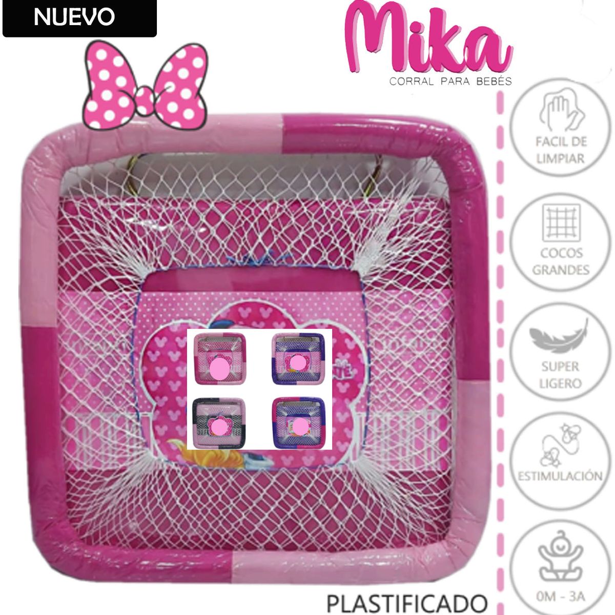 GENERICO - Corral para Bebes Plegable Mika Niña