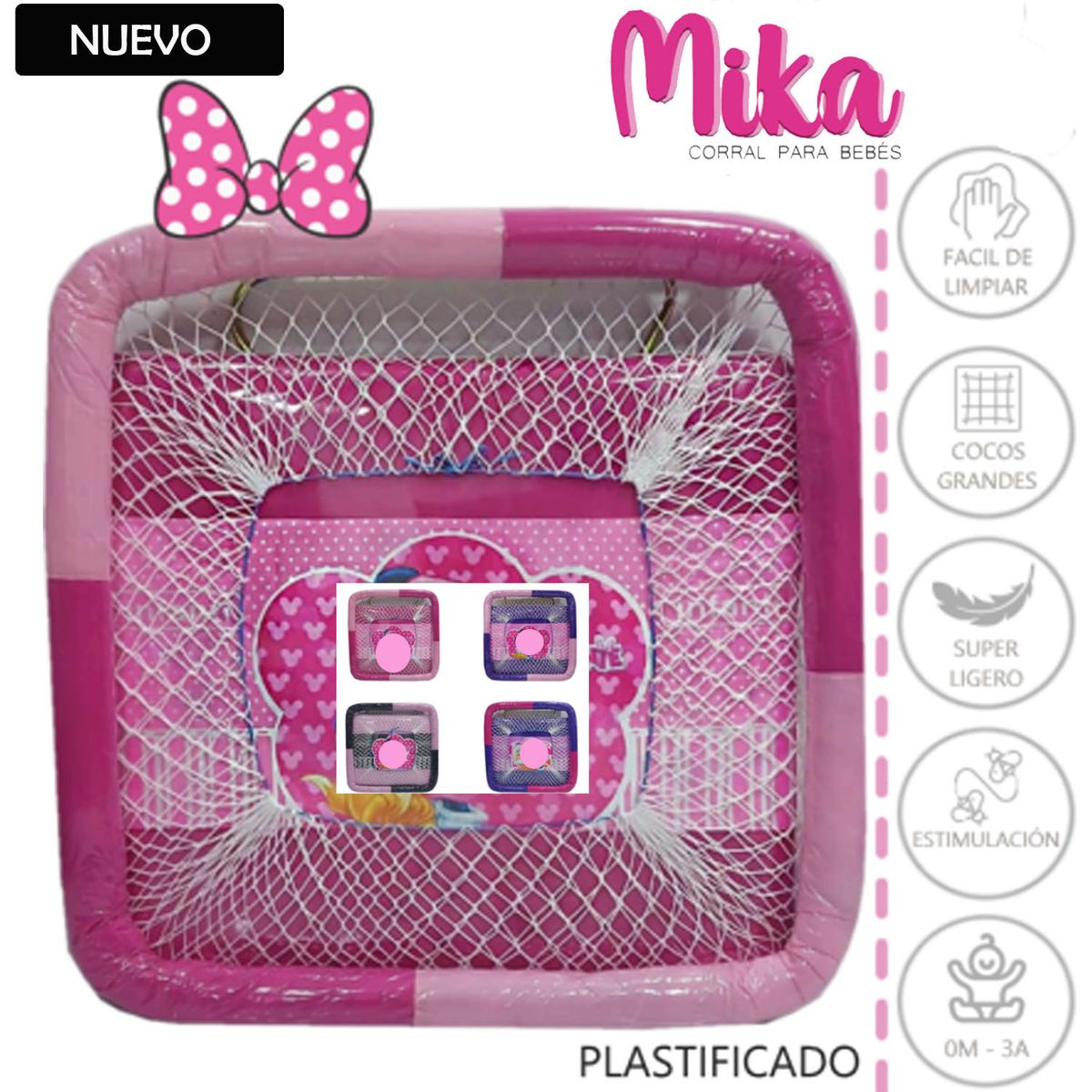 GENERICO - Corral para Bebes Plegable Mika Niña