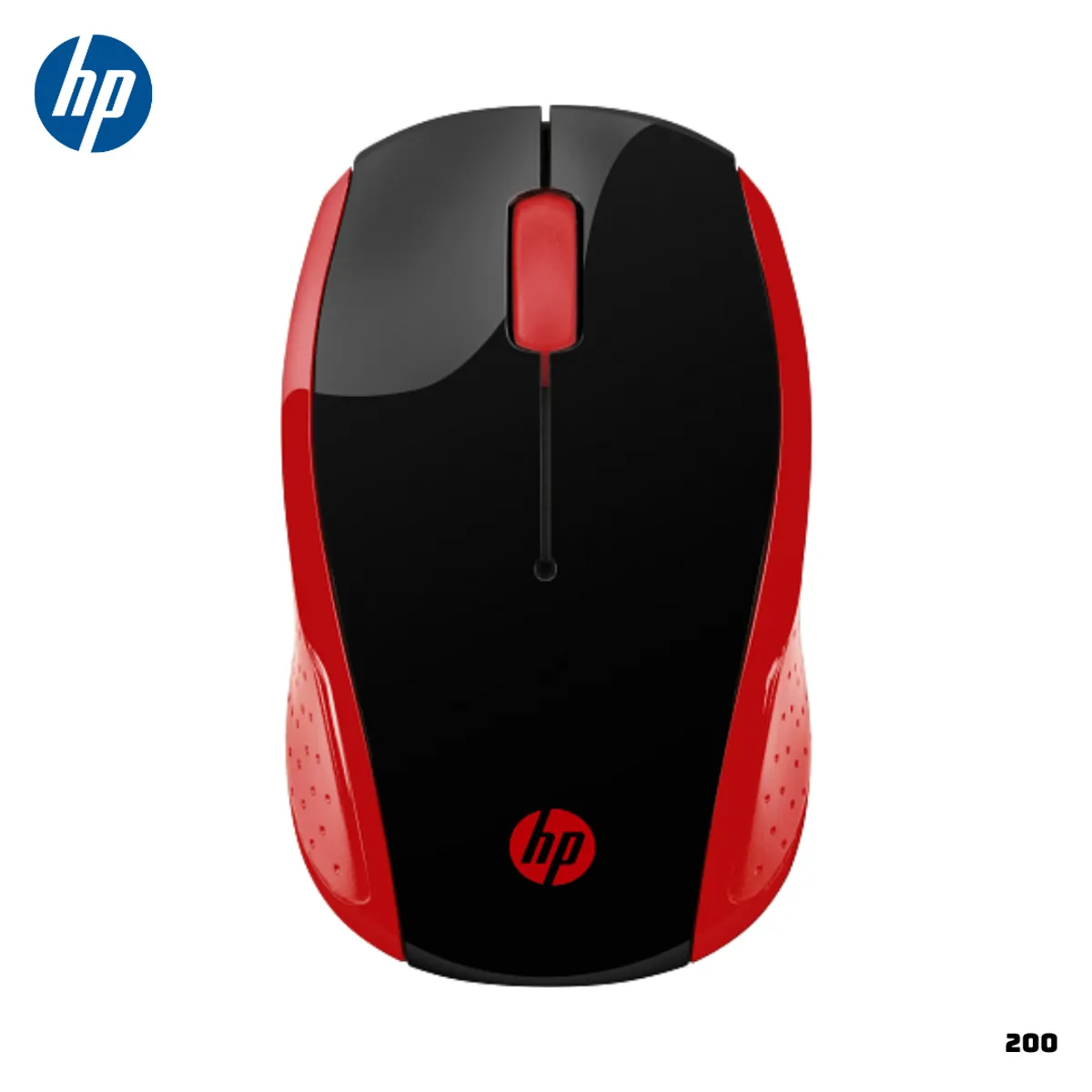 HP - MOUSE INALAMBRICO HP 200 2HU82AA 1000 DPI - ROJO