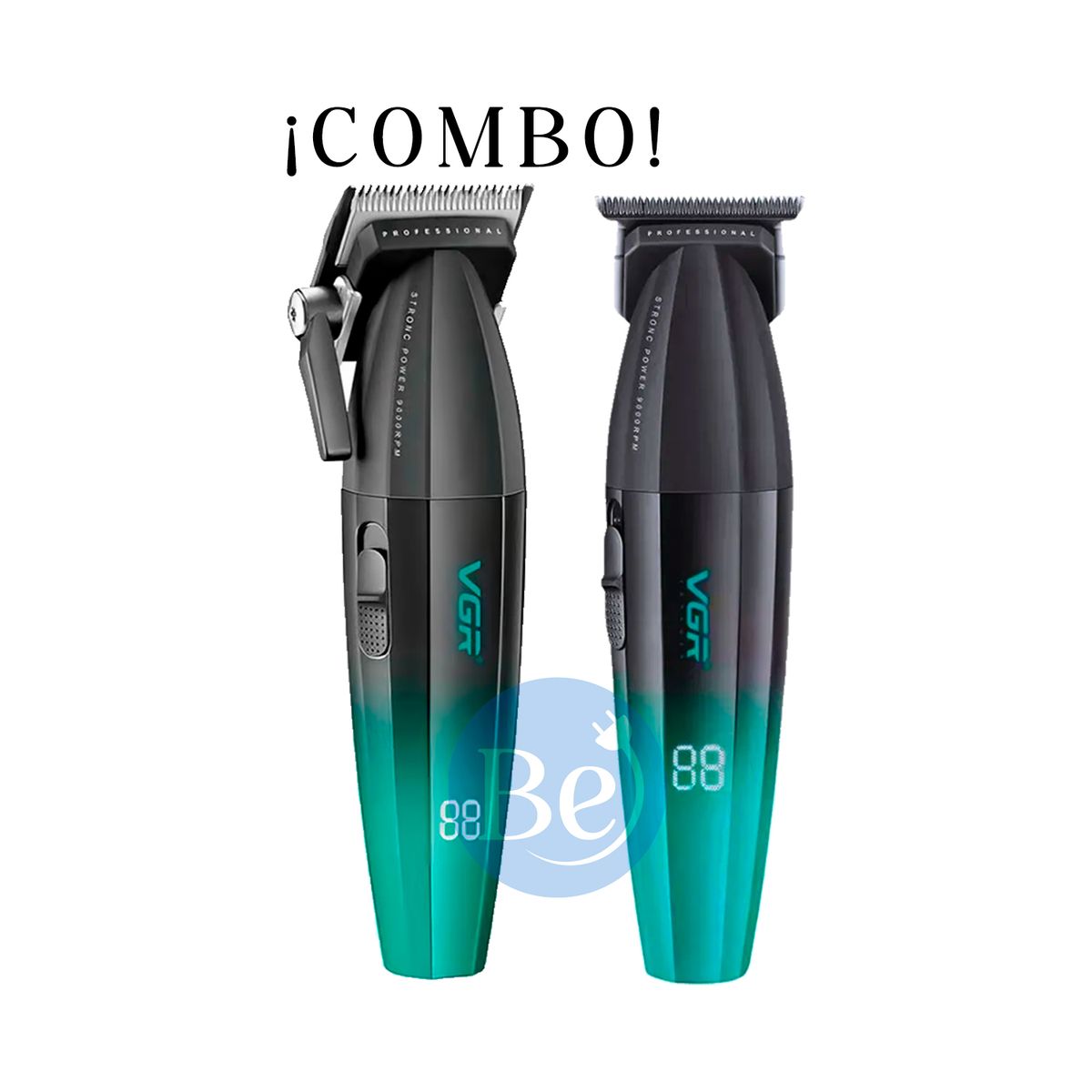 VOYAGER - Combo VGR Cortadora de Cabello V-003 Turbo y Trimmer V-906