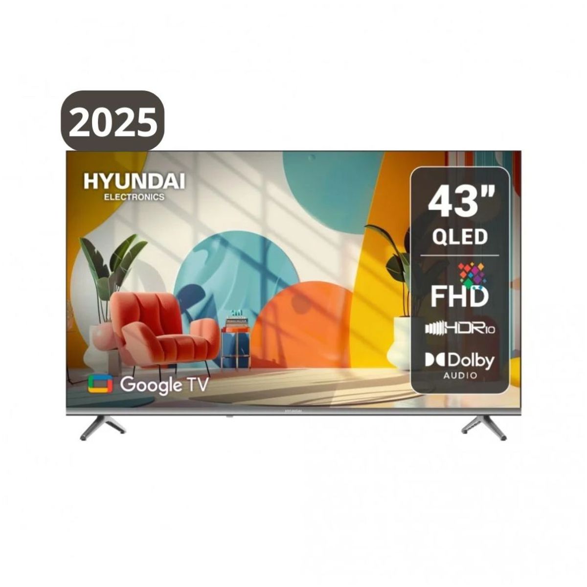 HYUNDAI - Televisor HYUNDAI QLED 43"  FHD Smart TV Google TV Año 2025 HYLED4326QG
