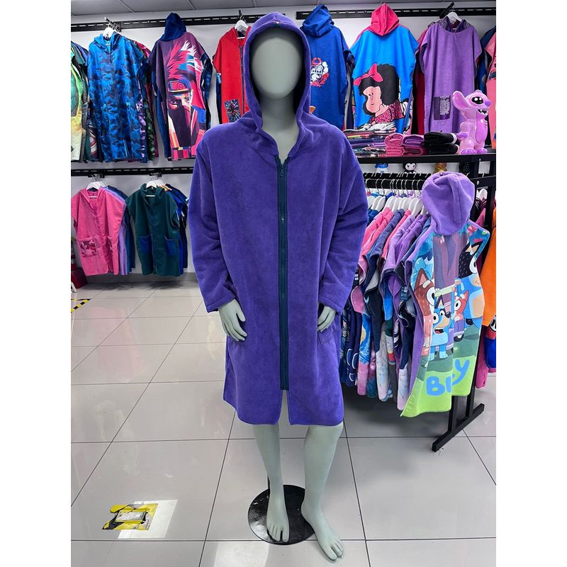 GENERICO - BATA PARCA CORDANO MICROFIBRA TALLA M ADULTO MORADO UNISEX