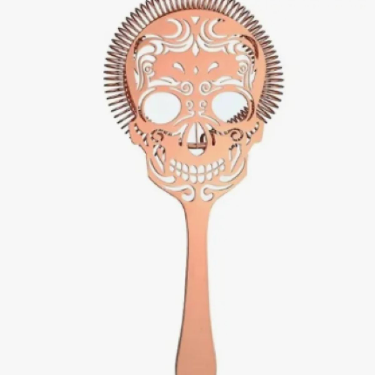 GENERICO - Colador Gusanillo Bañado En Cobre Modelo Calavera Cobre