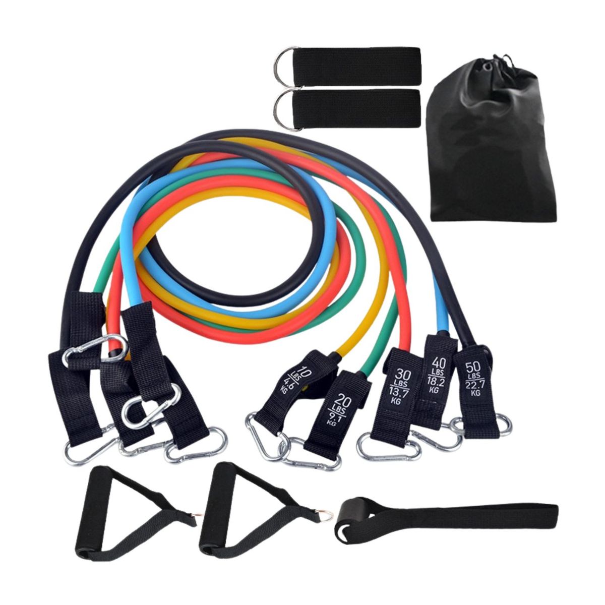 GENERICO - Juego Ligas de Resistencia  Entrenamiento Pro. Fitnes 150 LB.