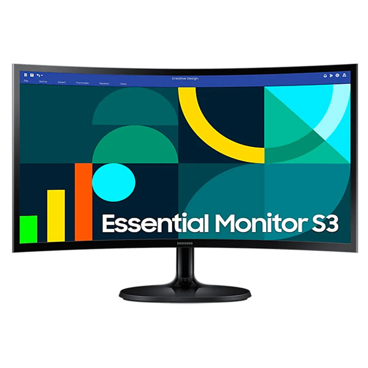 SAMSUNG - MONITOR SAMSUNG S24D360GAL Essential S3 24 Curvo VA FHD100Hz 4ms
