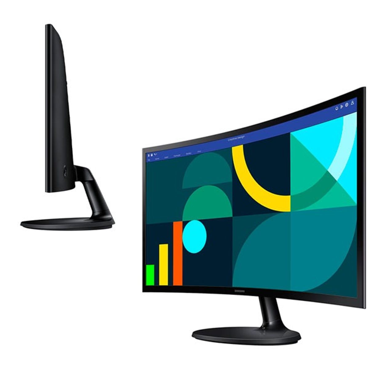 SAMSUNG - MONITOR SAMSUNG S24D360GAL Essential S3 24 Curvo VA FHD100Hz 4ms