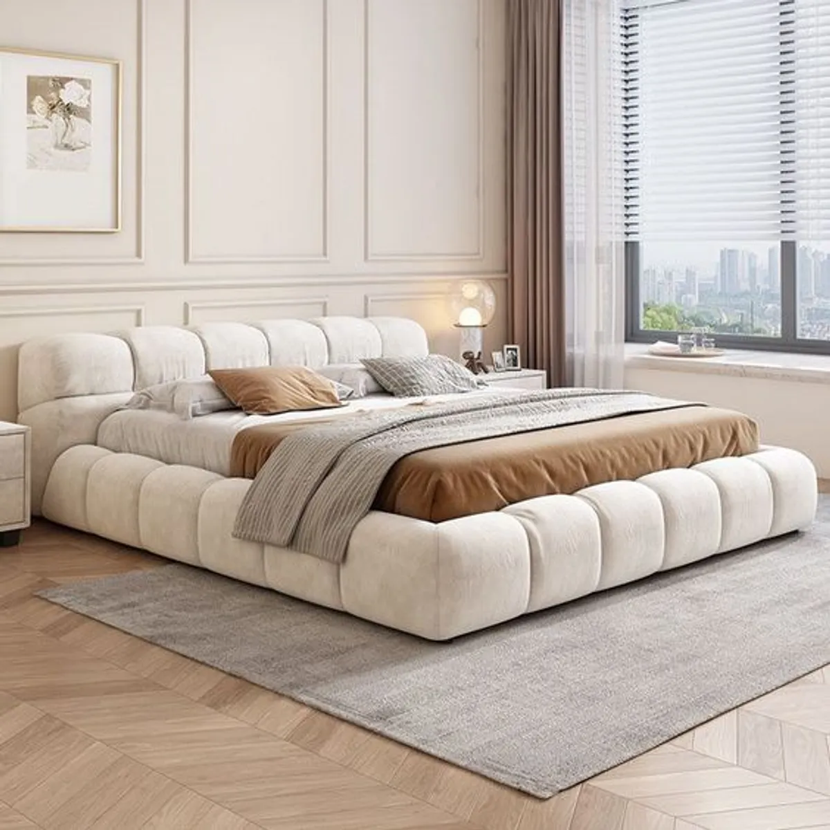 GENERICO - Cama Box Tarima Deluxe Champagne Queen La Industria