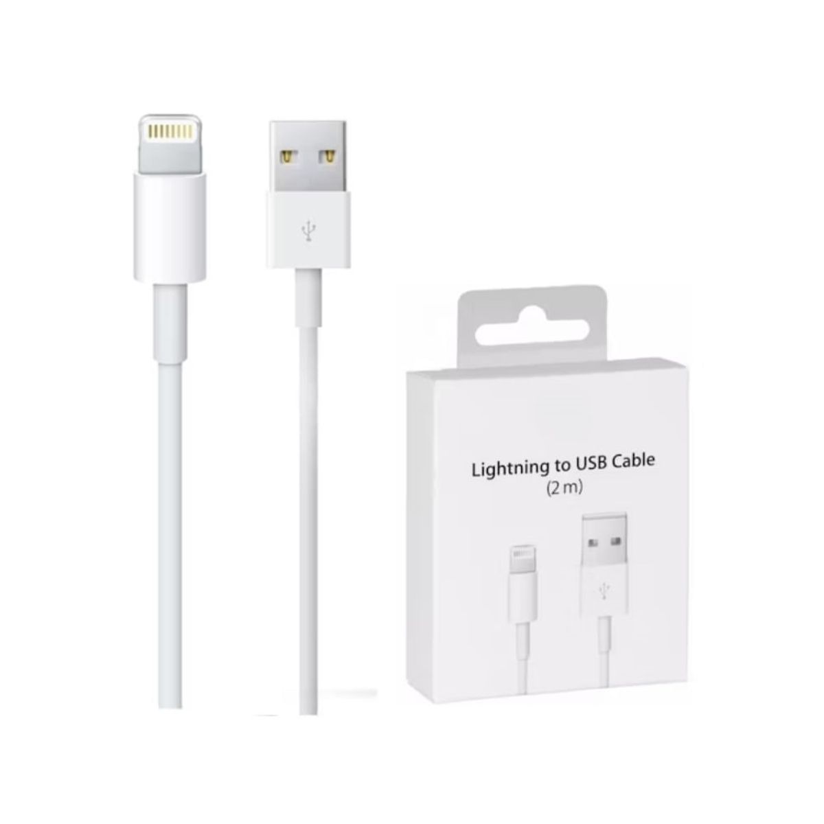 GENERICO - Cable USB a Lightning 2 METROS para CARGA RÁPIDA  Alternativo de 20W