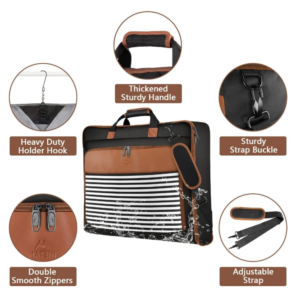 MATEIN - Maletin Porta Terno Traje MATEIN 1176 Negocio Viaje Ejecutiva Trabajo