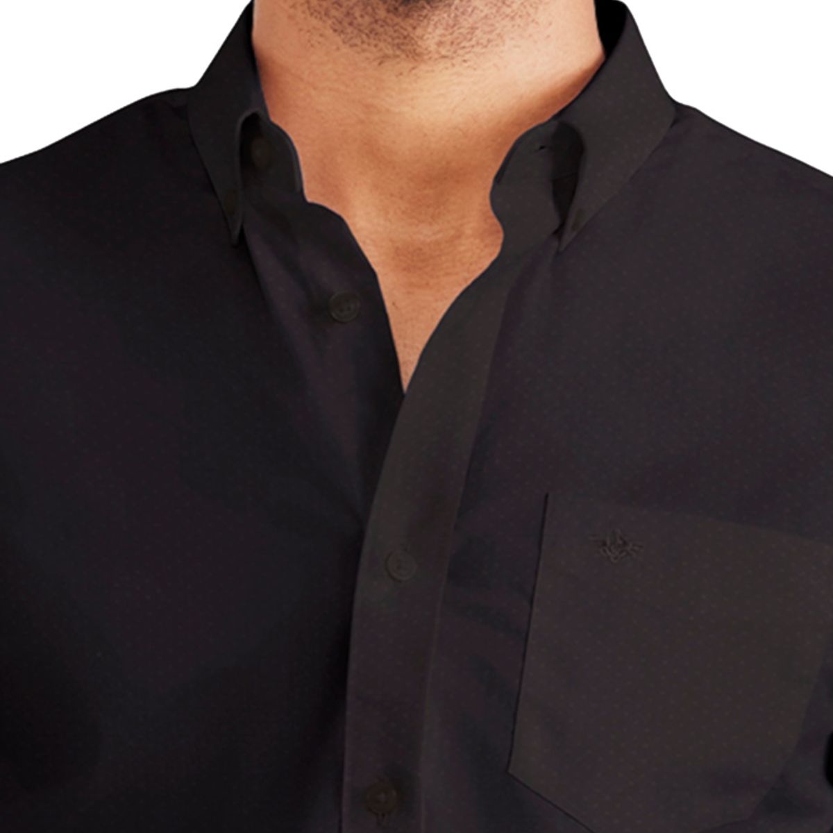 DOCKERS - Camisa Hombre Signature LS Classic Fit Negro Dockers