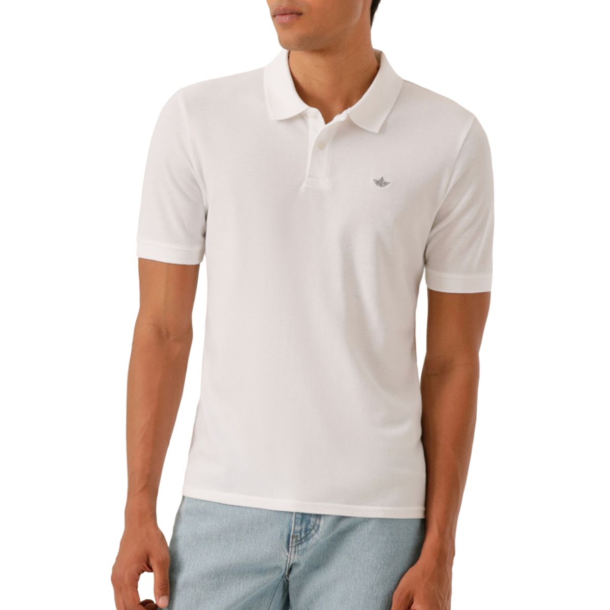 DOCKERS - Polo Hombre Piqué Slim Fit Blanco Dockers