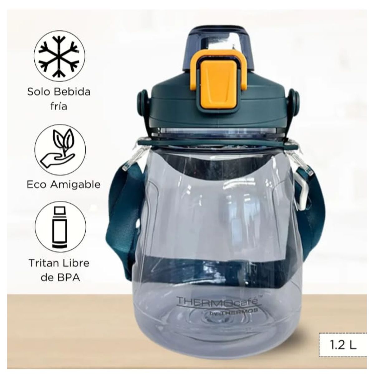 THERMOS - BOTELLA  GO AZUL THERMOS DE 1.2 LT  DE USO DEPORTIVO U OFICINA