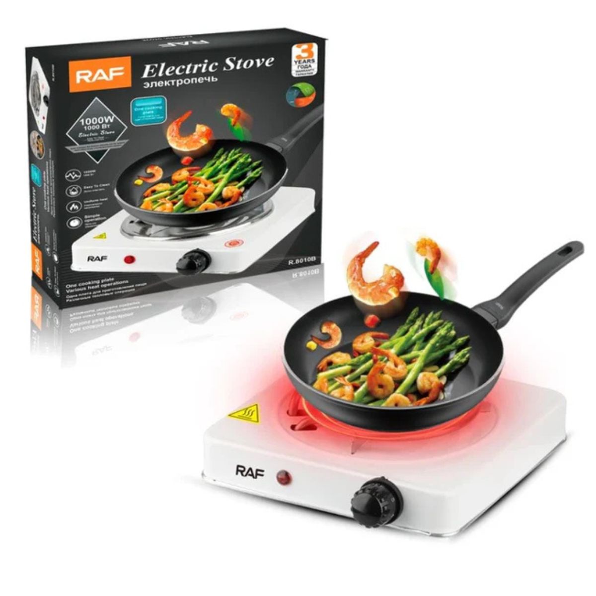 GENERICO - Cocina Eléctrica 1 Hornilla Espiral RAF 1000 W