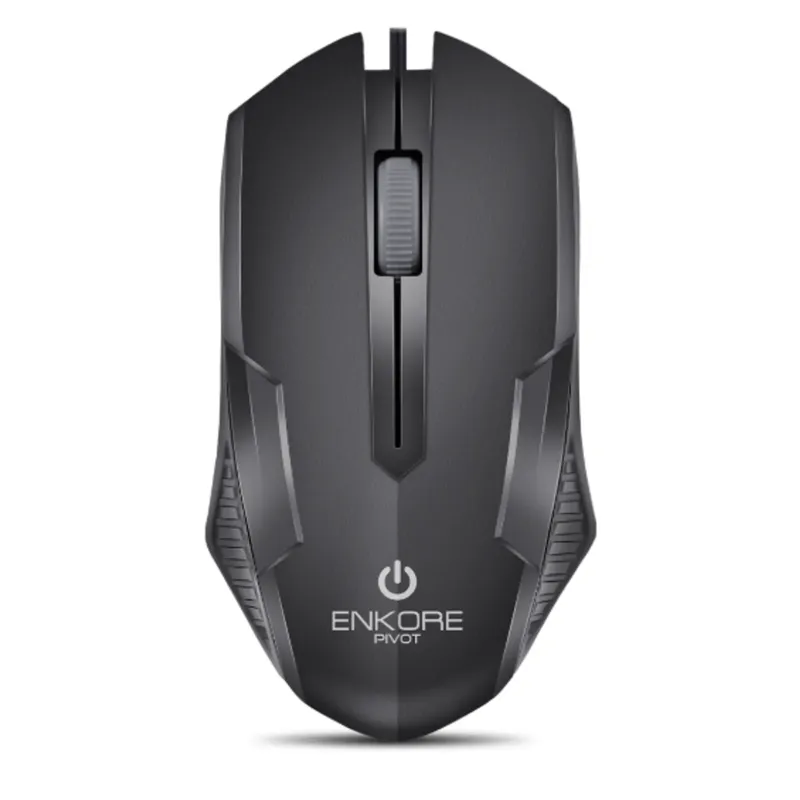 ENKORE - Mouse Óptico Alámbrico 1200 DPI Enkore Pivot EKM 105 Negro