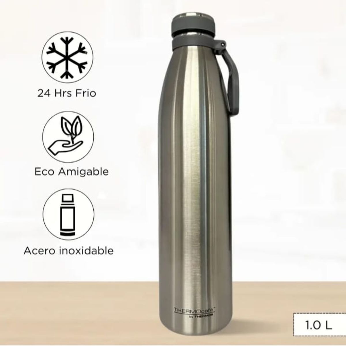 THERMOS - BOTELLA  DE ACERO MORAY GRIS THERMOS DE 1LT