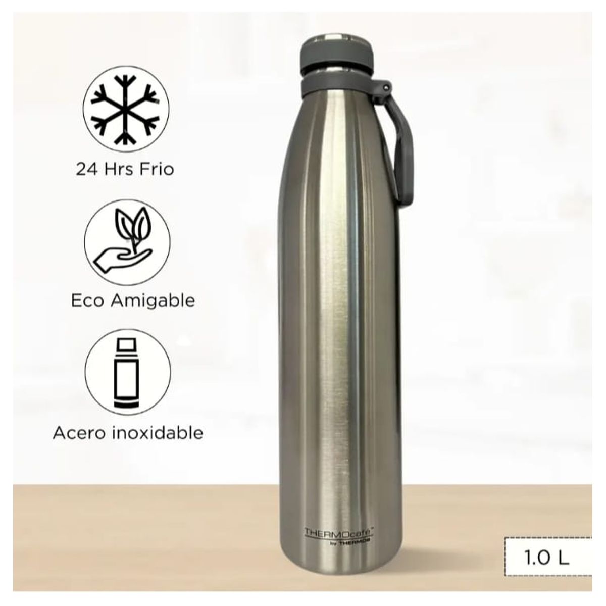 THERMOS - BOTELLA  DE ACERO MORAY GRIS THERMOS DE 1LT
