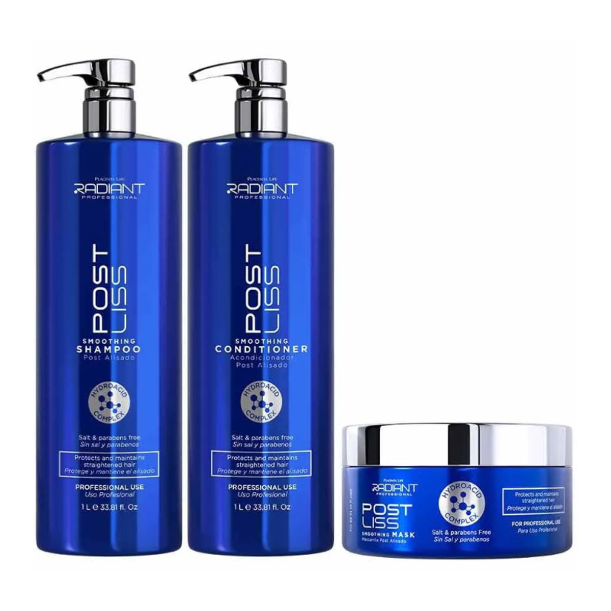 RADIANT - Radiant - Pack Post Liss Shampoo 1L  Acondicionador 1L  Mascarilla