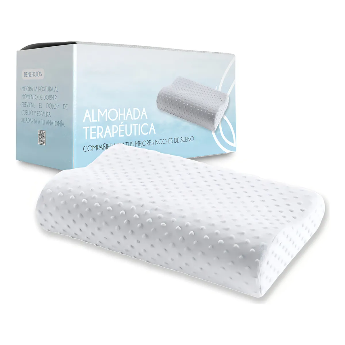 VETECASA - Almohada Ortopédica Cervical De Espuma Viscoelástica