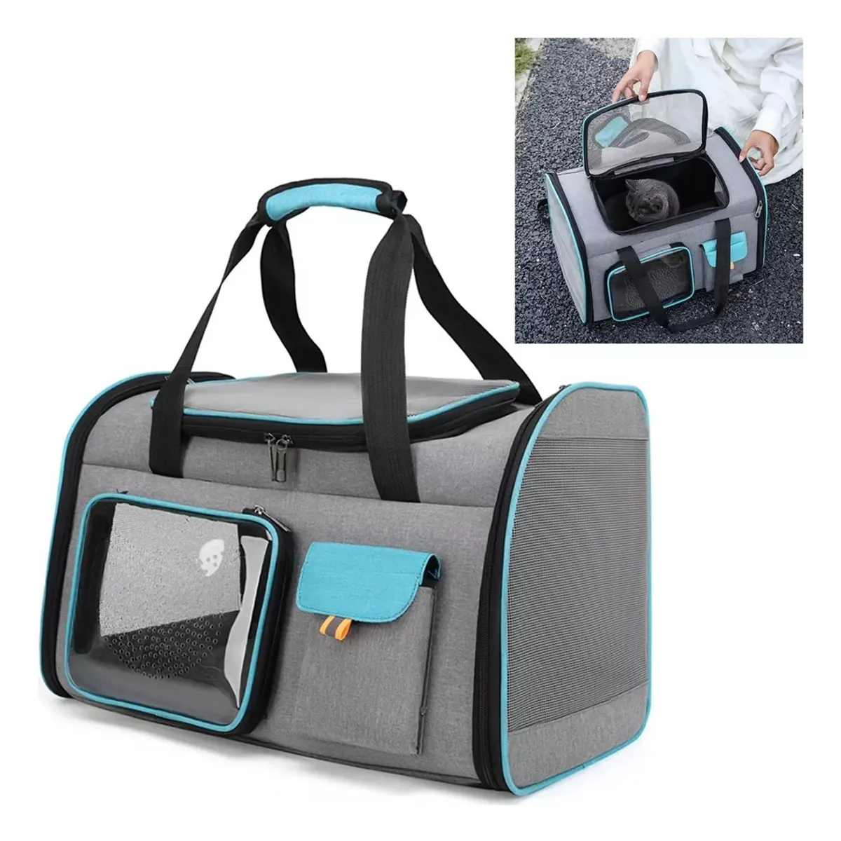 PELUDINES - Bolso Transportador Gato Avion Mochila Mascotas