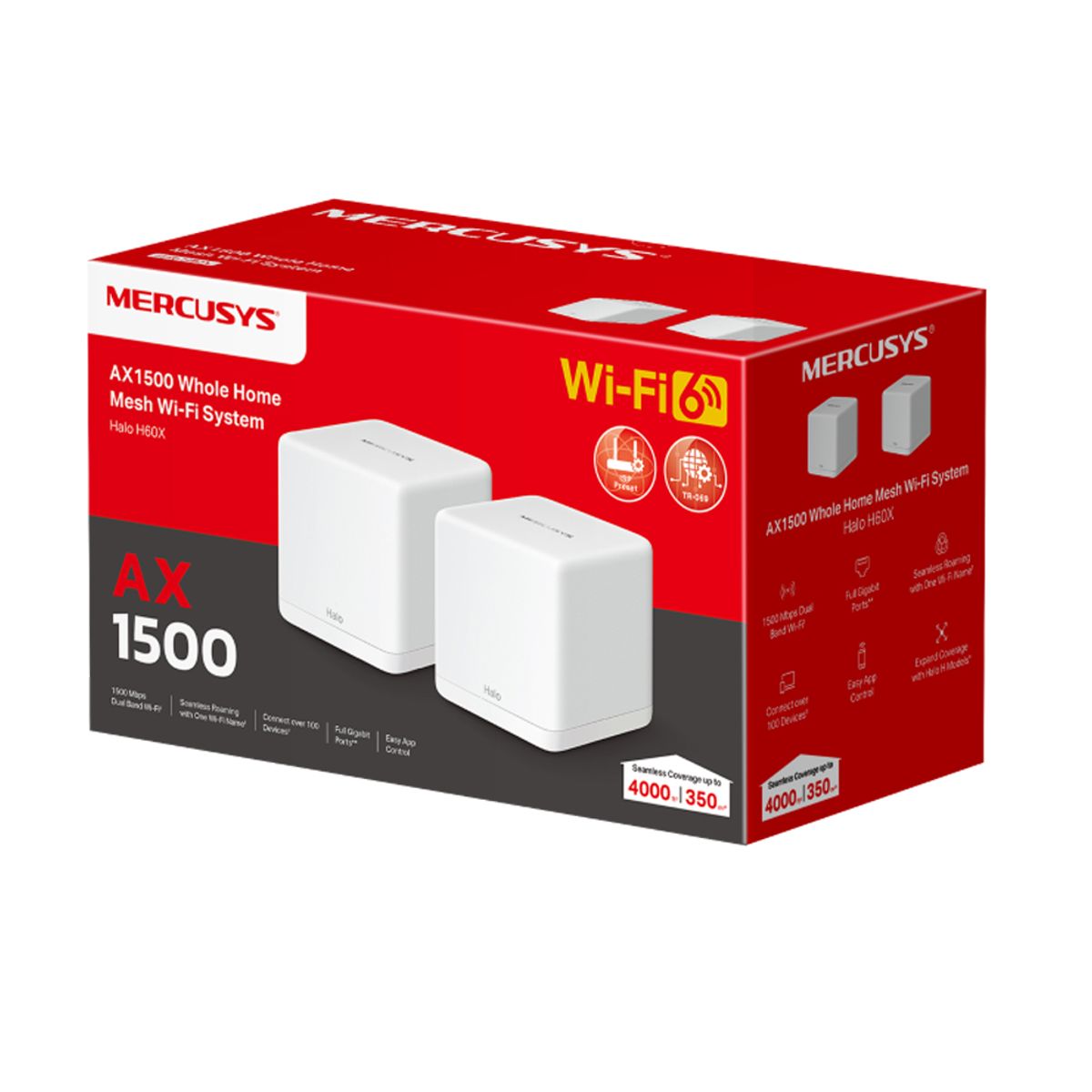 MERCUSYS - DECO MESH HALO H60X 2PACK AX1500 WI-FI6 MERCUSYS