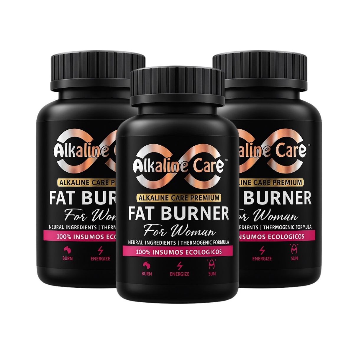ALKALINE CARE - Natural Fat Burner for Woman (Quema Grasa Natural 300 cápsulas)