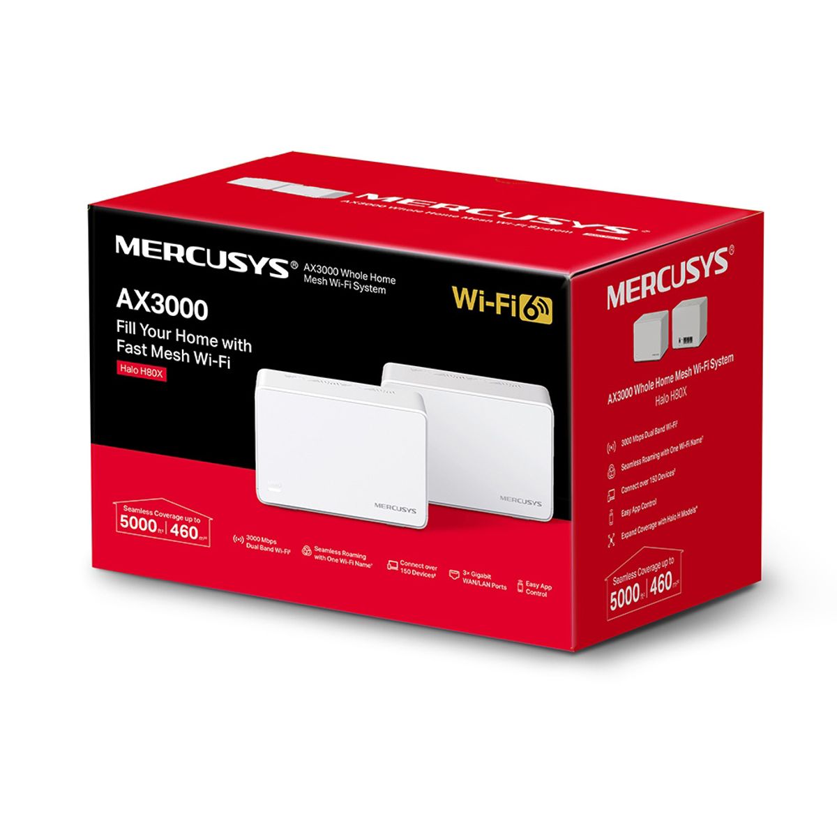 MERCUSYS - Sistema Mesh Mercusys Halo H80x 2-pack Wifi 6 Ax3000