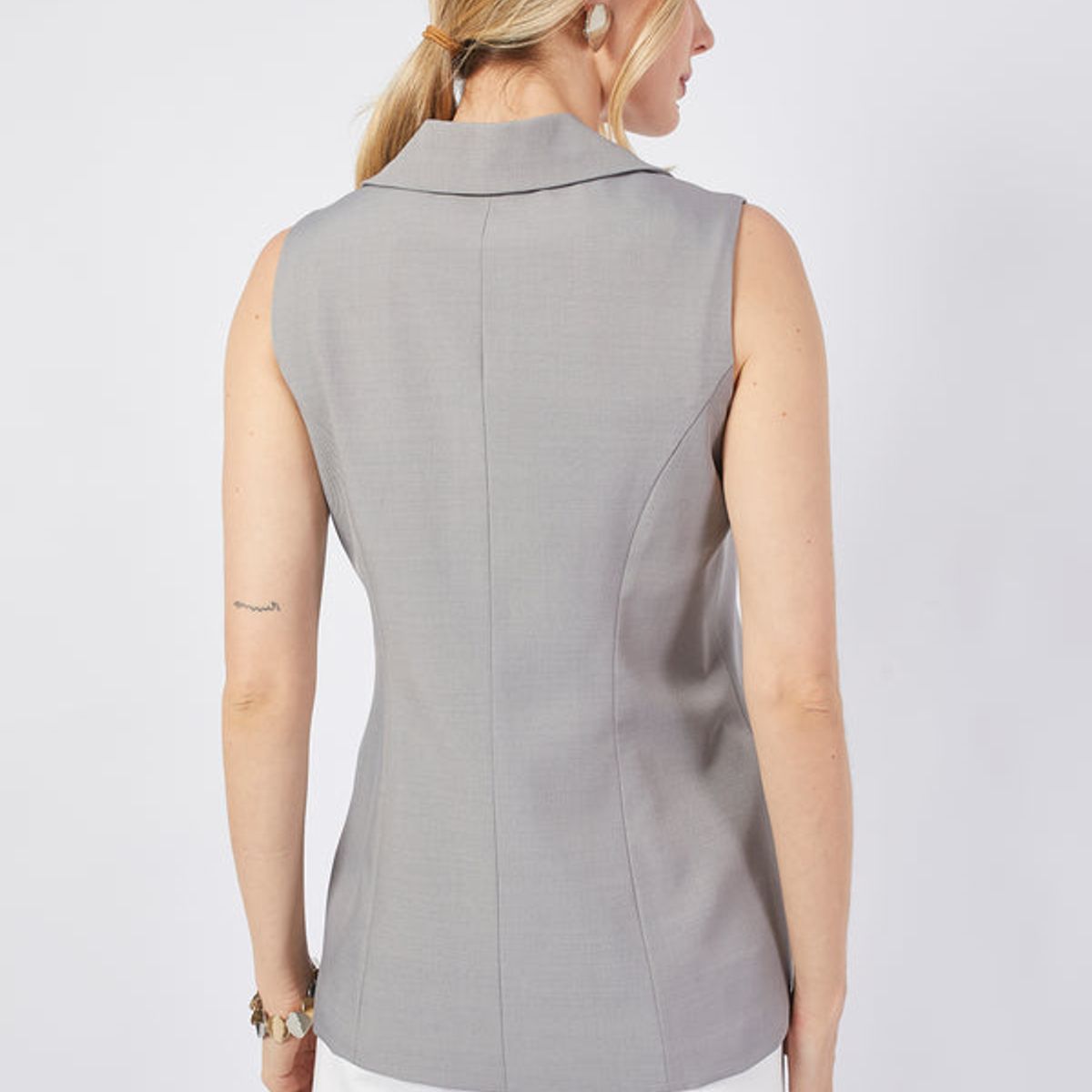 BANATY - CHALECO SASTRE LARGO SOFIA SEMI OVERSIZE DE MUJER