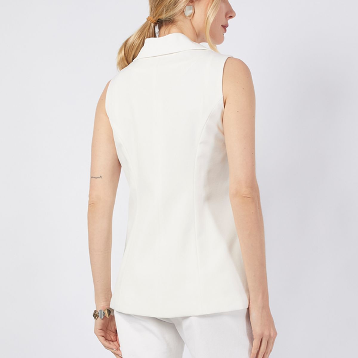 BANATY - CHALECO SASTRE LARGO SOFIA SEMI OVERSIZE DE MUJER