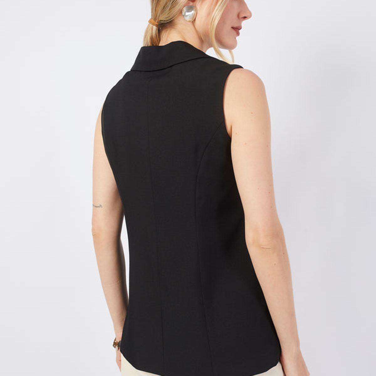 BANATY - CHALECO SASTRE LARGO SOFIA SEMI OVERSIZE DE MUJER