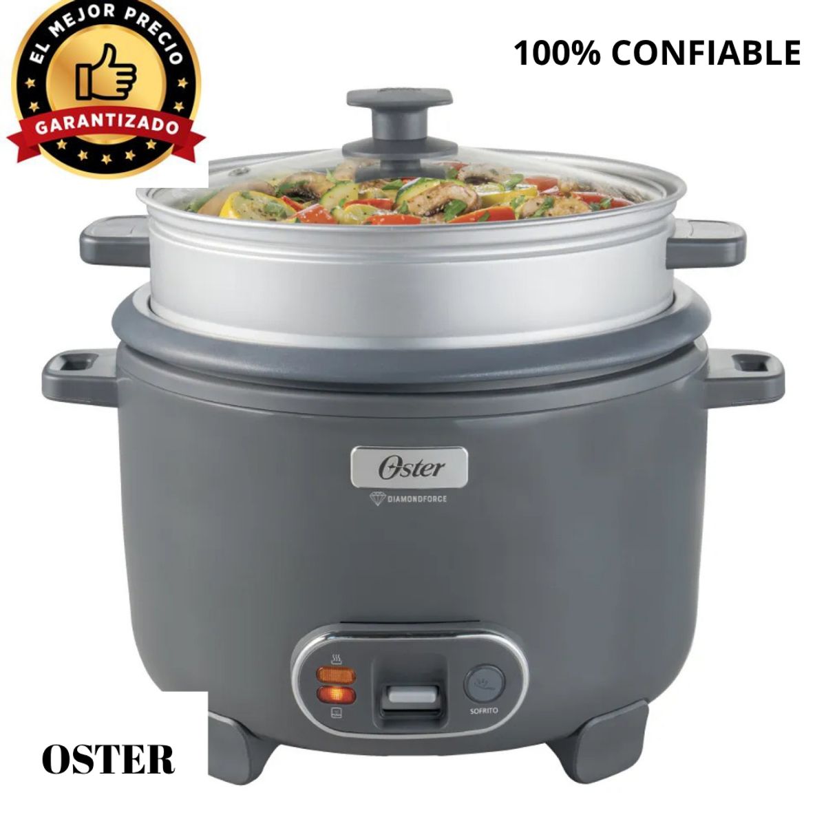 FOSTER GRANT - Arrocera 3 en 1 de 15 Tazas Oster CKSTRC15DFSKE