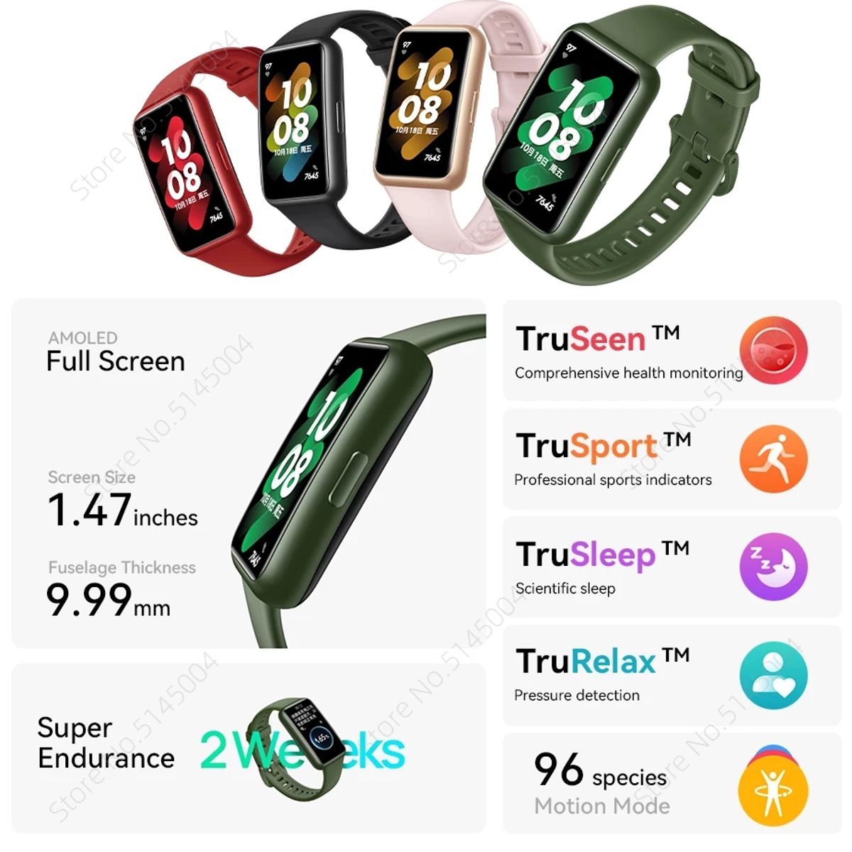 HUAWEI - Huawei Band 7 Reloj inteligente y Audifonos HUAWEI FreeBuds SE 2 Morad