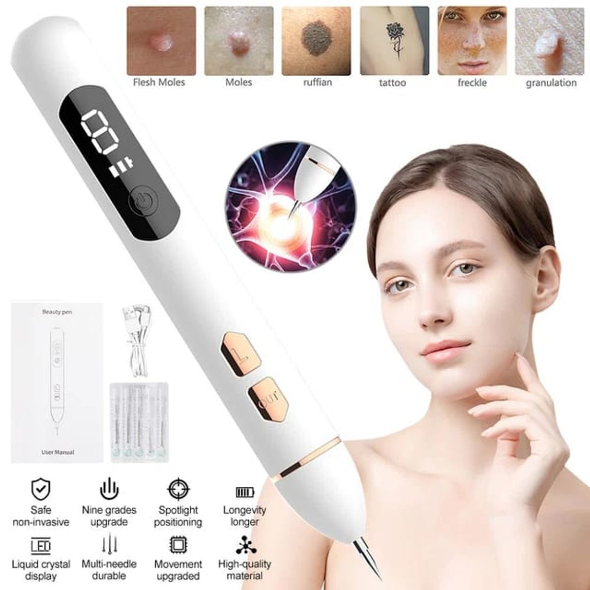 GENERICO - pluma de Plasma eliminación de tatuajes láser eléctrico