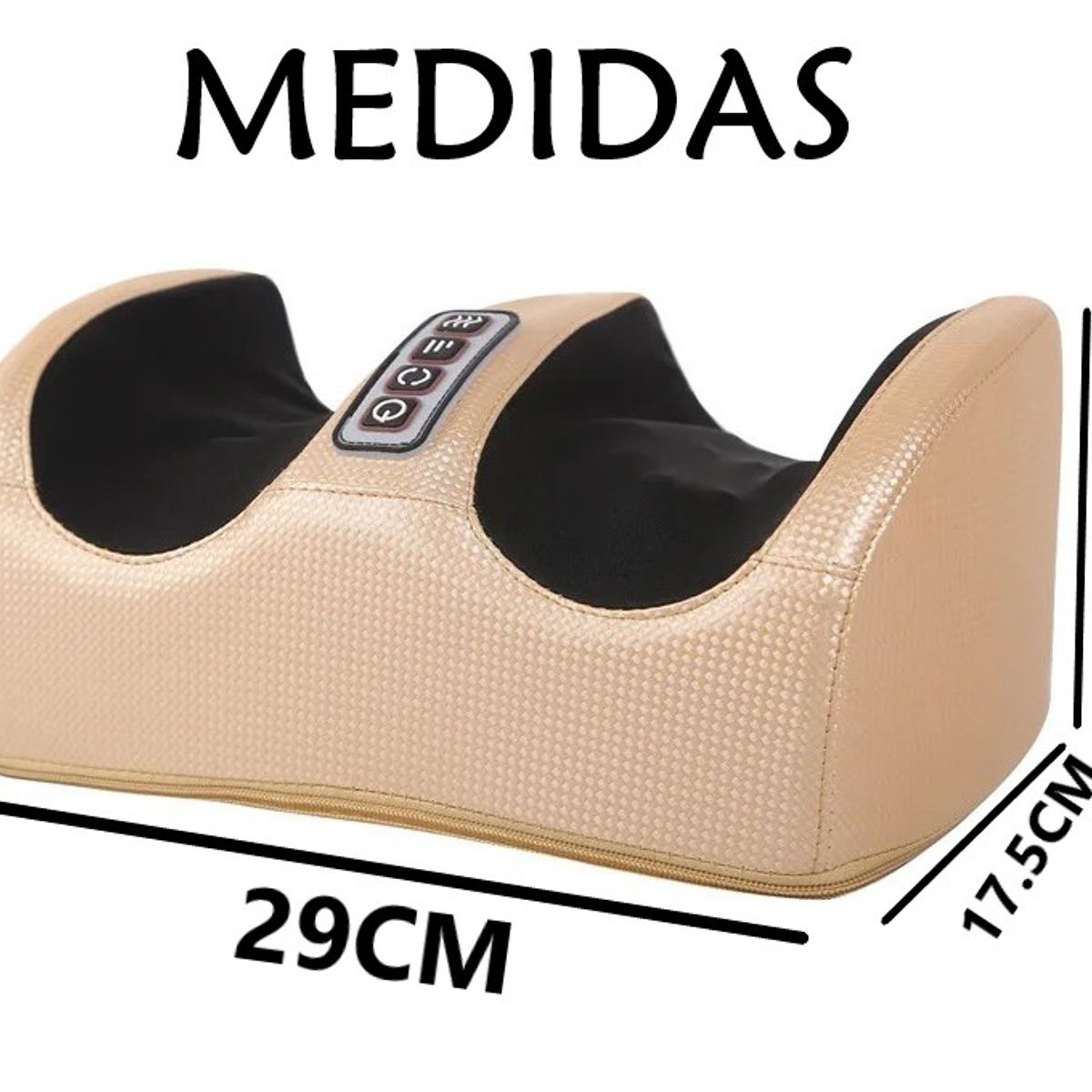 GENERICO - Masajeador de pies con 2 cabezales - BEIGE