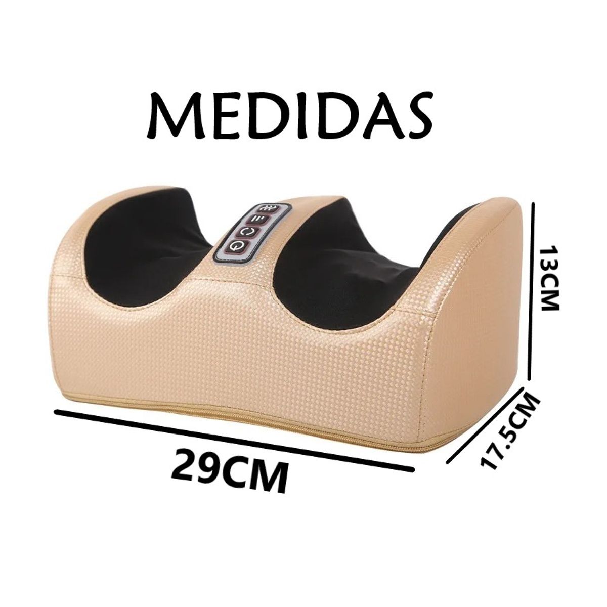 GENERICO - Masajeador de pies con 2 cabezales - BEIGE