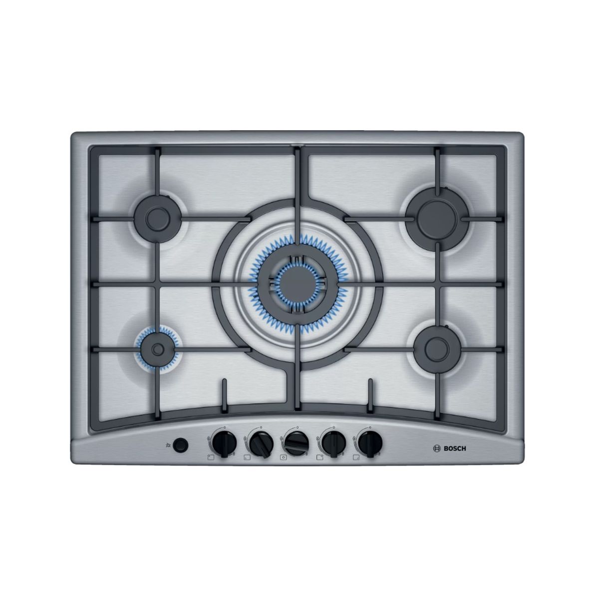 BOSCH - Cocina Bosch PGQ7G5A90L Empotrable a Gas 70 cm 5 Quemadores Acero Inox
