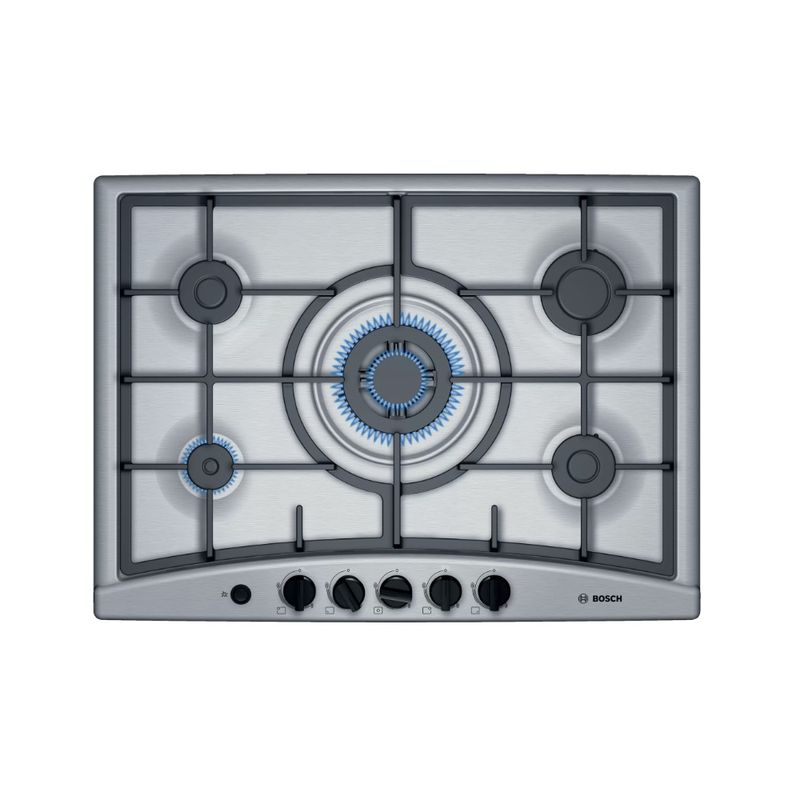 BOSCH - Cocina Bosch PGQ7G5A90L Empotrable a Gas 70 cm 5 Quemadores Acero Inox