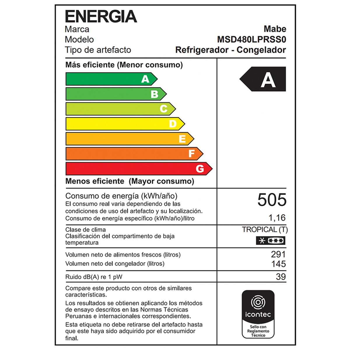 MABE - Refrigeradora Side by Side 436L Netos Mabe MSD480LPRSS0