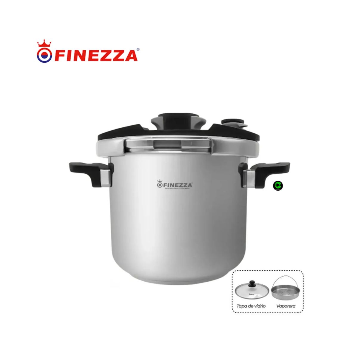 FINEZZA - Olla a Presión FINEZZA de  Acero Inoxidable 7 Litros FZ‑847AP‑IN