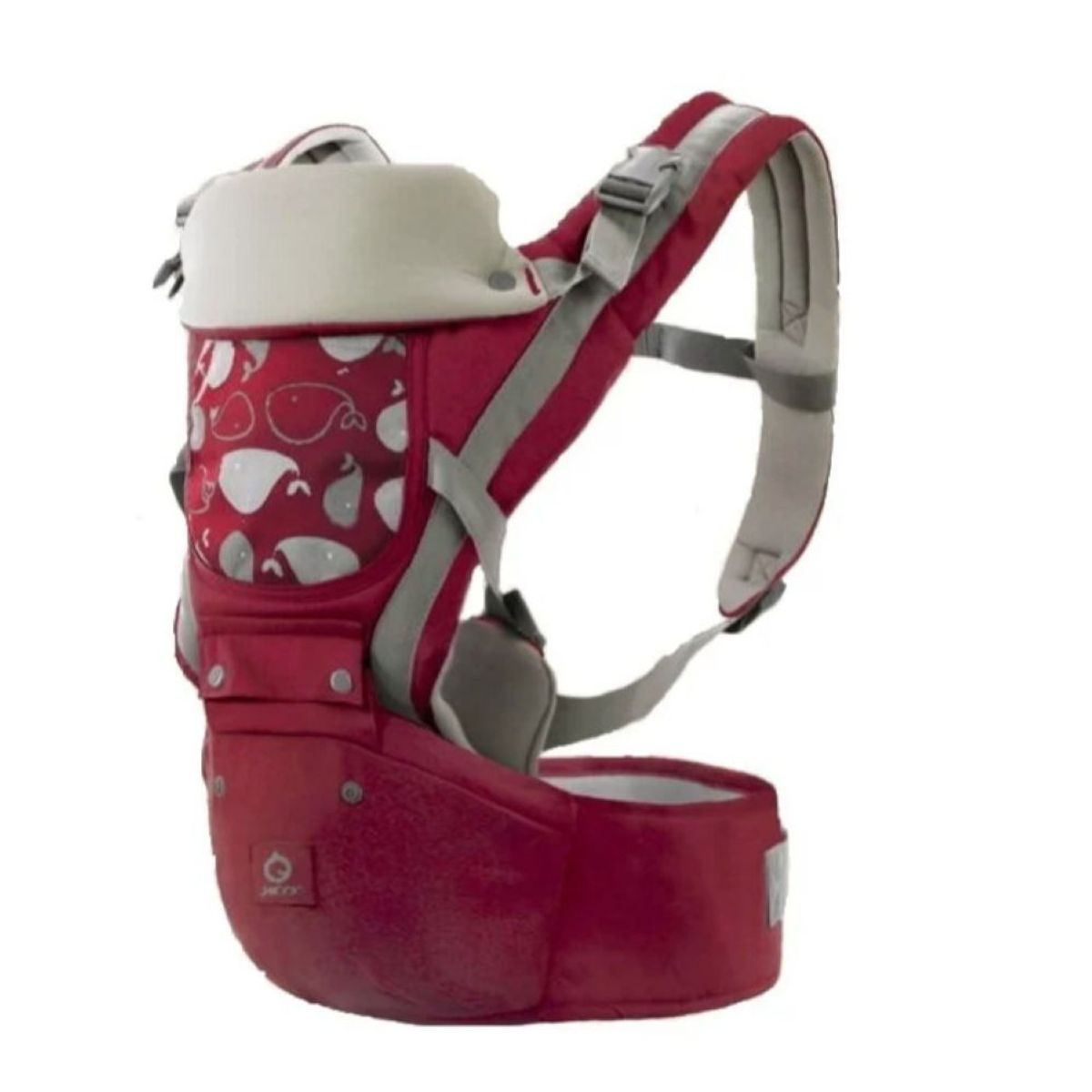 GENERICO - Canguro para bebe Ergonómico Ballena 3 en 1 Rojo vino