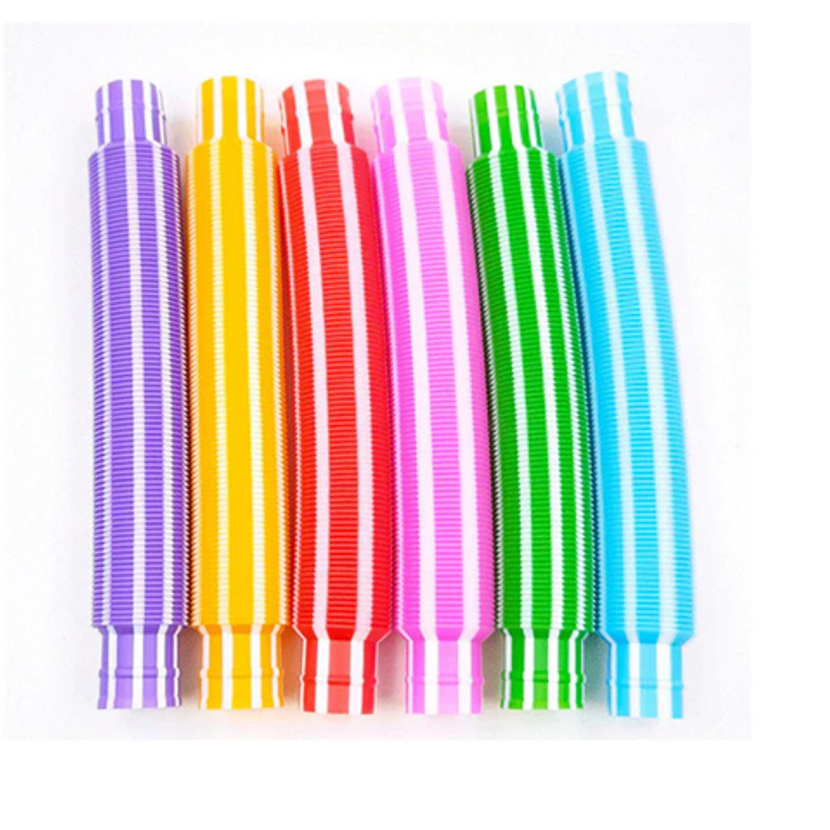 GENERICO - Mini tubos pop de juguete sensorial para aliviar el estrés  de colores a rayitas