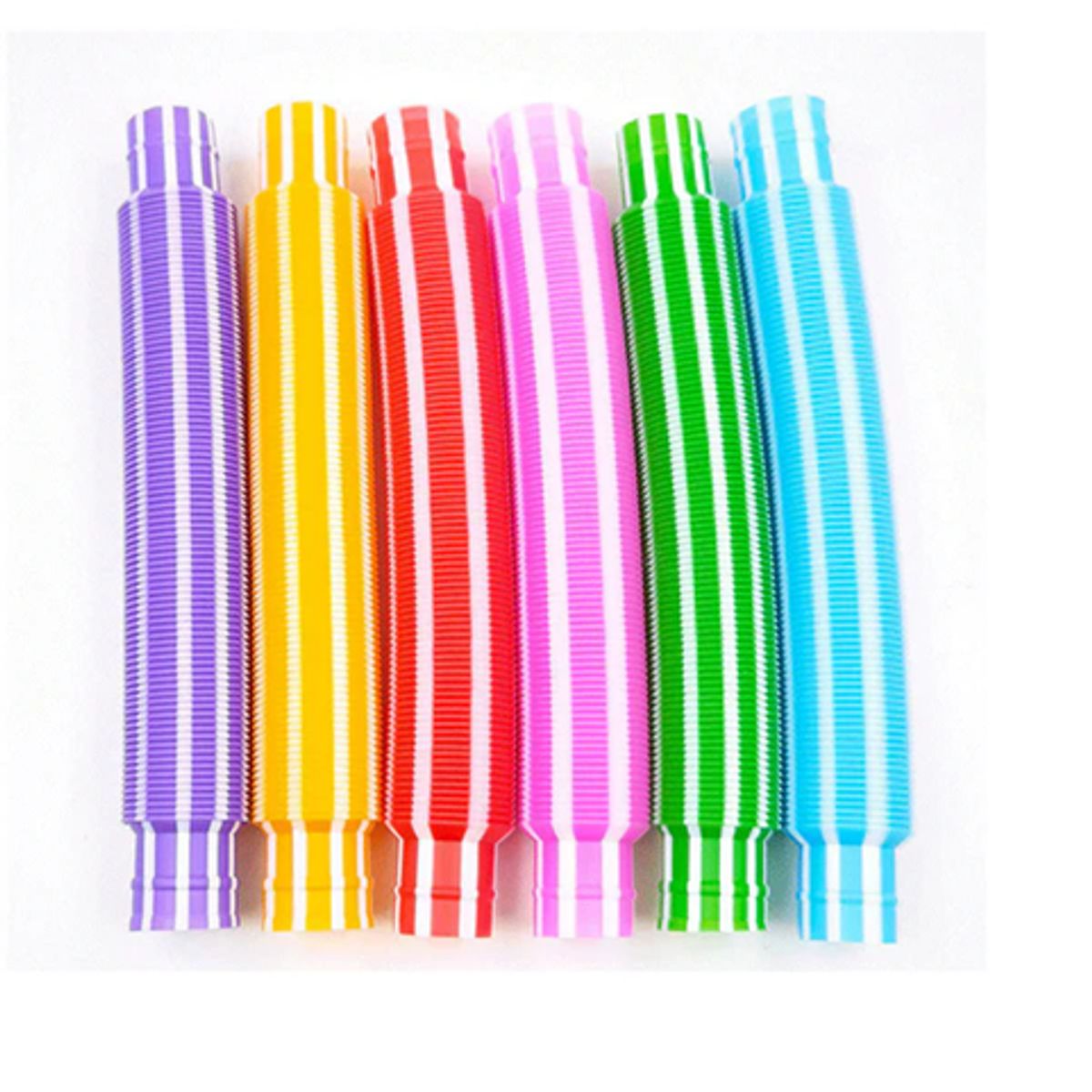 GENERICO - Mini tubos pop de juguete sensorial para aliviar el estrés  de colores a rayitas