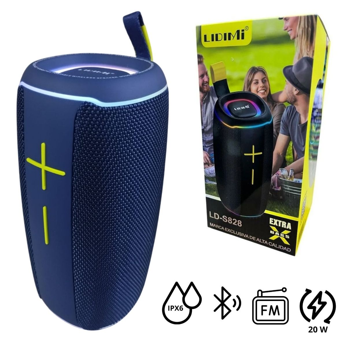 LIDIMI - Parlante Portátil LIDIMI LD-S828 USB BT COLOR ALEATORIO