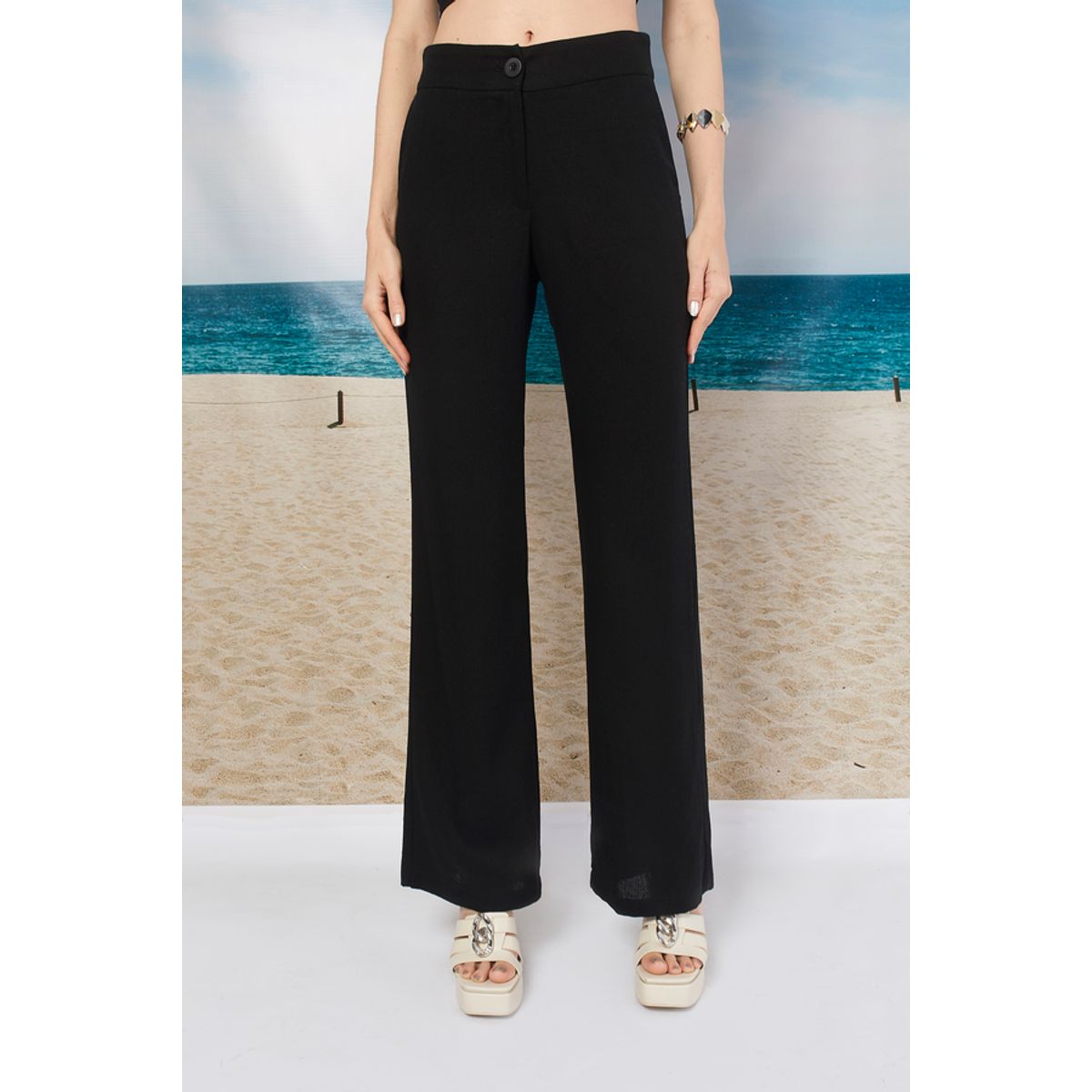 BANATY - PANTALÓN LINO ROMINA  CON BOLSILLO DE MUJER